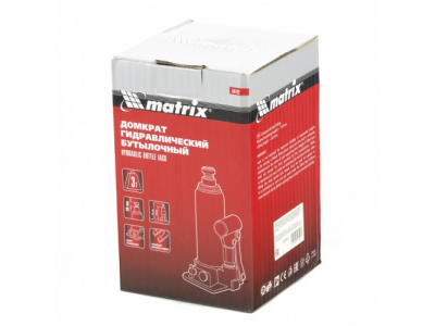 Домкрат гидравлический бутылочный, 3 т, h подъема 178-343 мм Matrix от MATRIX Домкрат гидравлический бутылочный, 3 т, h подъема 178-343 мм Matrix