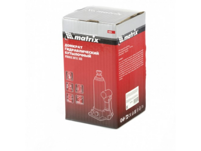 Домкрат гидравлический бутылочный, 5 т, h подъема 197-382 мм Matrix от MATRIX Домкрат гидравлический бутылочный, 5 т, h подъема 197-382 мм Matrix