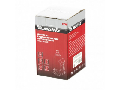 Домкрат гидравлический бутылочный, 2 т, h подъема 158-308 мм Matrix от MATRIX Домкрат гидравлический бутылочный, 2 т, h подъема 158-308 мм Matrix