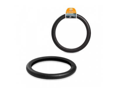 Оплетка на руль, гладкая кожа, черная, 37-39 см/М от Airline Оплетка на руль, гладкая кожа, черная, 37-39 см/М