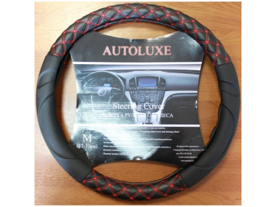 Оплетка д/руля AL-005 - (красн.) L