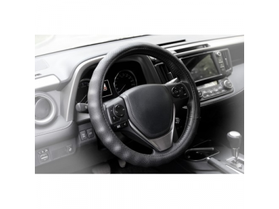 Оплетка ребристая, перфор. иск. кожа, черная, 37-39 см/М от KRAFT Оплетка ребристая, перфор. иск. кожа, черная, 37-39 см/М