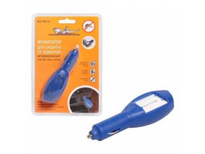 Фумигатор для защиты от комаров, автомобильный 12V/5W, табл., синий от Airline Фумигатор для защиты от комаров, автомобильный 12V/5W, табл., синий