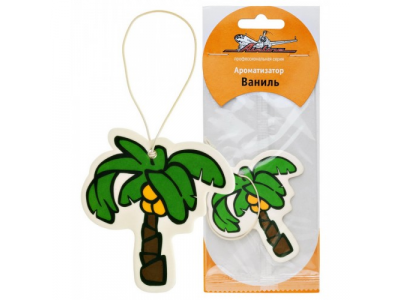 Ароматизатор воздуха подвесной AIRLINE бумажный "Пальма" ваниль