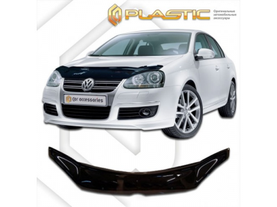 Дефлектор капота (Classic черный) Volkswagen Jetta 2006 от CA Plastic Дефлектор капота (Classic черный) Volkswagen Jetta 2006