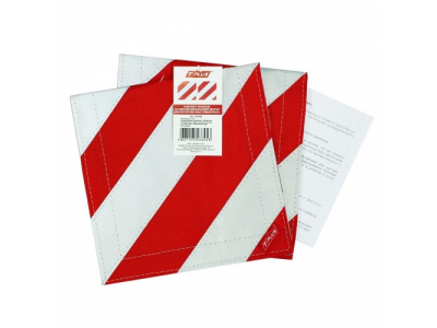 Комплект из 2 флажков со световозвращающей лентой для буксировочных ремня/троса, Tplus