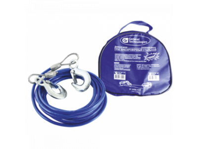 Трос буксировочный металлический General Technologies 12т 12мм с крюками от GENERAL TECHNOLOGIES Трос буксировочный металлический General Technologies 12т 12мм с крюками