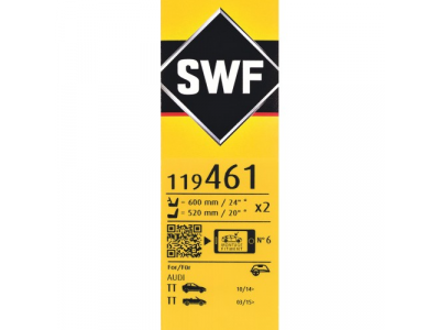 Щетки стеклоочистителя SWF VISIOFLEX,передняя,2 шт., 8S2998002, 600mm/24", бескаркасная от SWF Щетки стеклоочистителя SWF VISIOFLEX,передняя,2 шт., 8S2998002, 600mm/24", бескаркасная