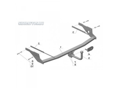 Фаркоп на Ford Focus II универсал 2004-2011гг. от AvtoS Фаркоп на Ford Focus II универсал 2004-2011гг.