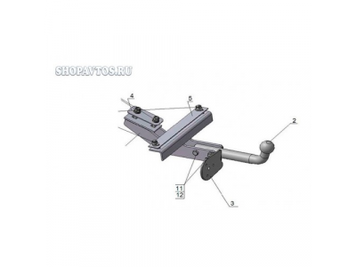 Фаркоп на Hyundai Matrix минивэн 2001-2008гг. от AvtoS Фаркоп на Hyundai Matrix минивэн 2001-2008гг.