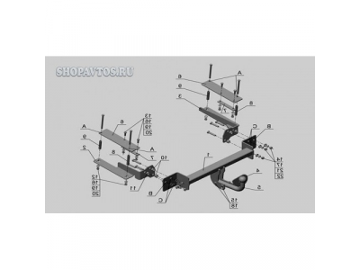 Фаркоп на Suzuki SX4 седан 2006-2013гг.