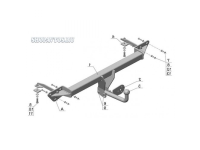 Фаркоп на Toyota Land Cruiser 200 SUV 2007г.-по н.в.