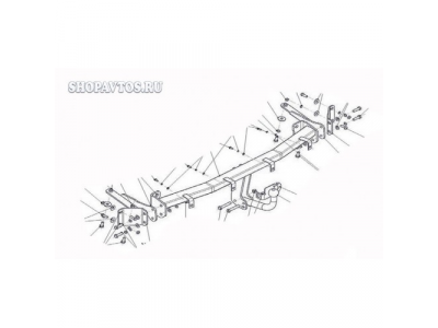 Фаркоп на Volkswagen Caddy минивэн/фургон 2004г.-по н.в.
