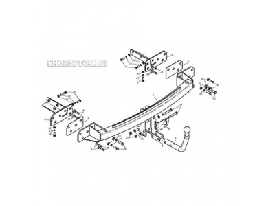 Фаркоп на Ford Galaxy минивэн 2006г.-по н.в.