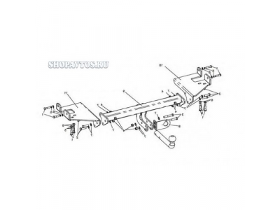 Фаркоп на Hyundai Tucson SUV 2004-2010гг. от Leader Plus Фаркоп на Hyundai Tucson SUV 2004-2010гг.