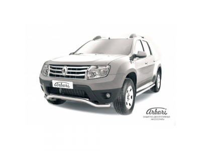 Защита переднего бампера Arbori d57 "волна" RENAULT DUSTER 2010-