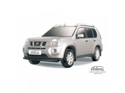 Защита переднего бампера Arbori d76 черная NISSAN X-TRAIL 2007-2010 от ARBORI Защита переднего бампера Arbori d76 черная NISSAN X-TRAIL 2007-2010