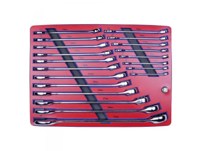 Набор комбинированных ключей, ложемент, 20 предметов, МАСТАК от МАСТАК Набор комбинированных ключей, ложемент, 20 предметов, МАСТАК