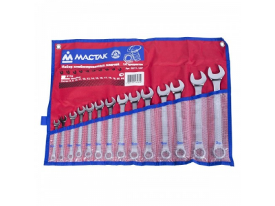 Набор комбинированных ключей, 8-24 мм, 14 предметов, МАСТАК от МАСТАК Набор комбинированных ключей, 8-24 мм, 14 предметов, МАСТАК