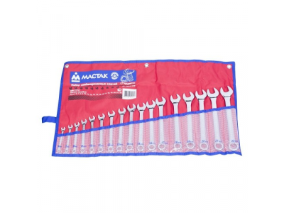 Набор комбинированных ключей, 6-22 мм, 17 предметов, МАСТАК от МАСТАК Набор комбинированных ключей, 6-22 мм, 17 предметов, МАСТАК