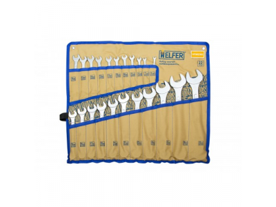 Ключ комбинированный набор 22 шт: 6-19,21,22,24,27,30,32мм (сумка) от HELFER Ключ комбинированный набор 22 шт: 6-19,21,22,24,27,30,32мм (сумка)