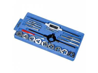 Набор метчиков и плашек HSS M3-M12, кейс, 21 предмет