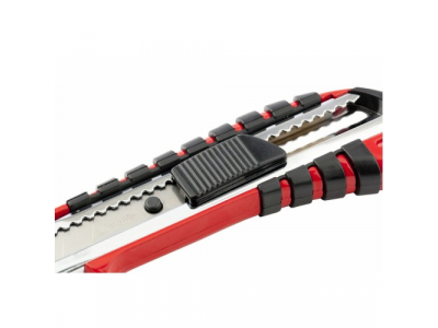 Нож, 18 мм выдвижное лезвие металлическая направляющая эргоном. двухкомпонентная рукоятка//MATRIX от MATRIX Нож, 18 мм выдвижное лезвие металлическая направляющая эргоном. двухкомпонентная рукоятка//MATRIX