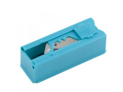 Лезвия, 19 мм, трапециевидные крючкообразные, пластиковый пенал, 12 шт. GROSS от GROSS Лезвия, 19 мм, трапециевидные крючкообразные, пластиковый пенал, 12 шт. GROSS