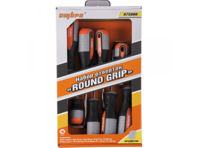 Набор отверток ROUND GRIP 8 пр., Ombra 975008