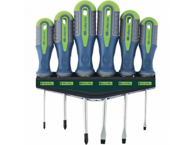 Набор отверток, CrV, трехкомпонентные рукоятки, 6 предм//Сибртех от СИБРТЕХ Набор отверток, CrV, трехкомпонентные рукоятки, 6 предм//Сибртех