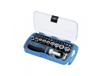 Отвертка реверсивная с набором бит и торцевыми головками , 41 шт//БАРС