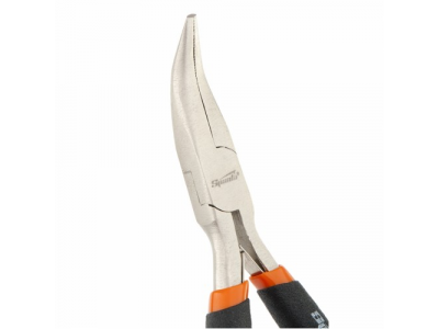 Длинногубцы Mini, 130 мм, никелированные, изогнутые, авторазжим// SPARTA