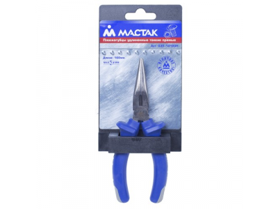 Плоскогубцы удлинённые тонкие прямые 160 мм, держатель, МАСТАК от МАСТАК Плоскогубцы удлинённые тонкие прямые 160 мм, держатель, МАСТАК