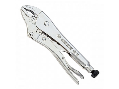 Зажим с фиксатором 250 мм, с закругленными губками, KING TONY от KING TONY Зажим с фиксатором 250 мм, с закругленными губками, KING TONY