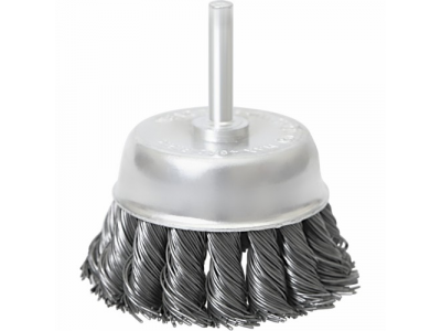Щетка для дрели, 65 мм, "чашка" со шпилькой, крученая металлическая проволока // MATRIX от MATRIX Щетка для дрели, 65 мм, "чашка" со шпилькой, крученая металлическая проволока // MATRIX