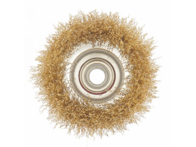 Щетка для УШМ, 65 мм, М14, "чашка", латунированная витая проволока// MATRIX от MATRIX Щетка для УШМ, 65 мм, М14, "чашка", латунированная витая проволока// MATRIX