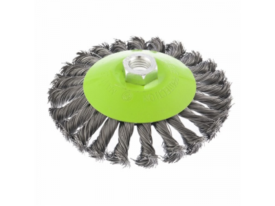 Щетка для УШМ, 125 мм, М14, "тарелка", крученая металлическая проволока СИБРТЕХ