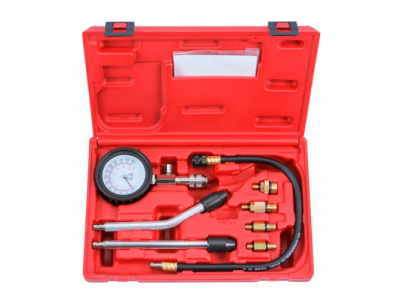 Компрессометр бензиновый, набор с гибкой, 2-мя жесткими насадками и переходниками