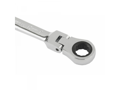 Ключ комбинированный трещоточный, 13мм, CrV, шарнирный, зерк.хром// MATRIX PROFESSIONAL