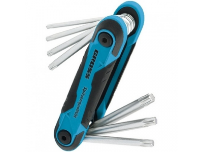 Набор ключей имбусовых Hex, 1,5-8 мм CrV, складные, 8 шт. //Gross от GROSS Набор ключей имбусовых Hex, 1,5-8 мм CrV, складные, 8 шт. //Gross