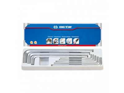 Набор Г-образных шестигранников 1/8"-9/16", 8 предметов, KING TONY от KING TONY Набор Г-образных шестигранников 1/8"-9/16", 8 предметов, KING TONY