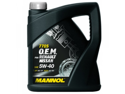 MANNOL 7705 O.E.M. 5W-40 for Renault Nissan 4L