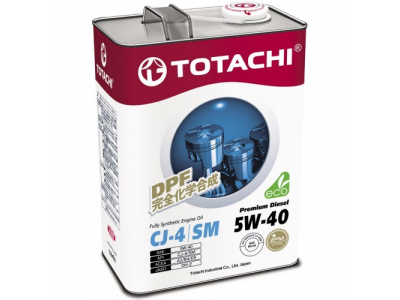 Масло моторное TOTACHI Premium Diesel CJ-4/SM Синтетика 5W40 6л от TOTACHI Масло моторное TOTACHI Premium Diesel CJ-4/SM Синтетика 5W40 6л
