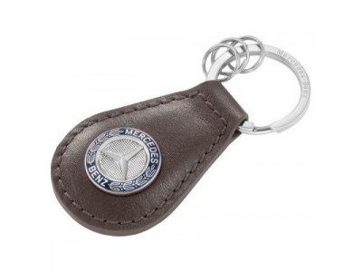 Кожаный брелок Mercedes Key ring, Classic, Brown Leather, артикул B66041522