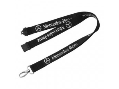 Шнурок с карабином для ключей Mercedes-Benz Classic Star Lanyard, Black 2017