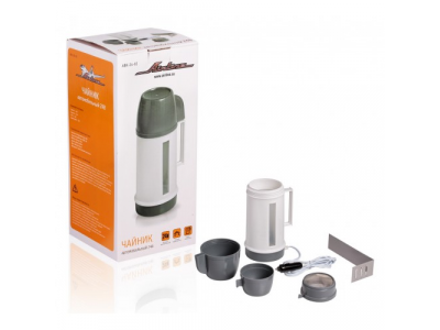 Чайник автомобильный 24В белый/серый пластик от Airline Чайник автомобильный 24В белый/серый пластик