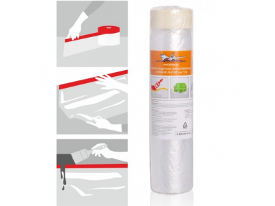 Пленка защитная (маскировочная) с клейкой лентой 1,4мх15м от Airline Пленка защитная (маскировочная) с клейкой лентой 1,4мх15м