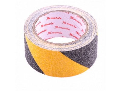 Лента клейкая противоскользящая, черно-желтая 50 мм x 5 м Matrix от MATRIX Лента клейкая противоскользящая, черно-желтая 50 мм x 5 м Matrix