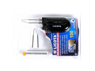 Паяльник-пистолет 100 Вт, в наборе 3 пр. от LICOTA Паяльник-пистолет 100 Вт, в наборе 3 пр.