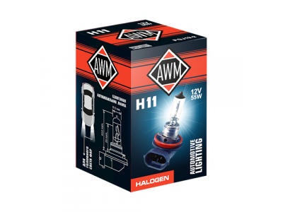 Лампа галогенная AWM H11 12V 55W (PGJ19-2)